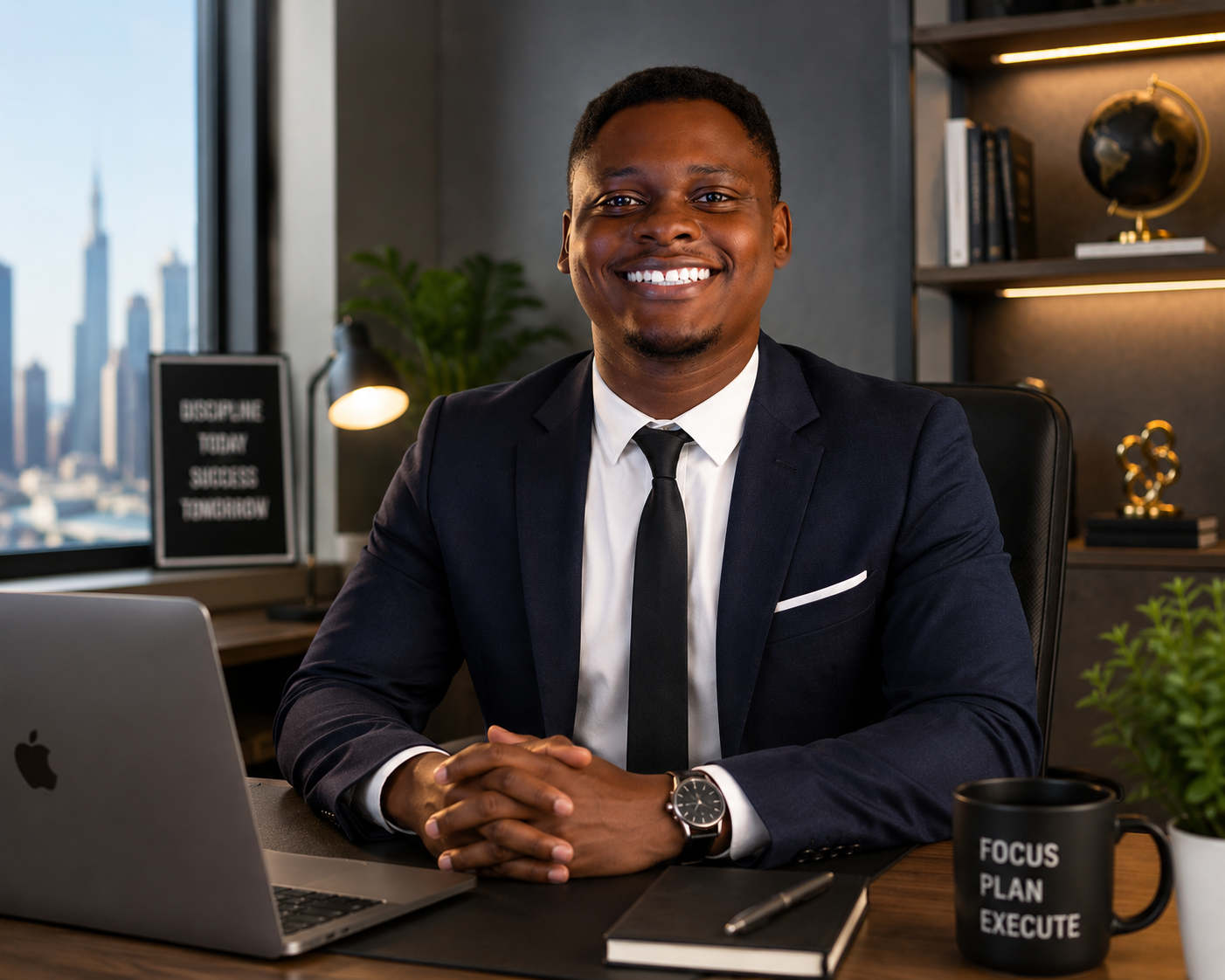 Johnson Zoglo smiling in his creative studio